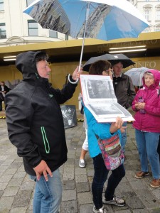 Der schützende Regenschirm