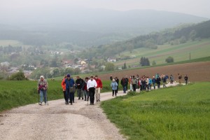 Auf dem Weg zur Stadtkreuzkapelle 